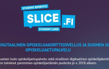 Kuvakaappaus Slice.fi-sivuston etusivusta