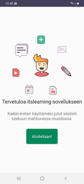 Paina Aloitetaan-painiketta