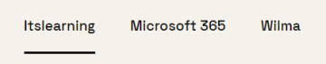 Itslearning valikko