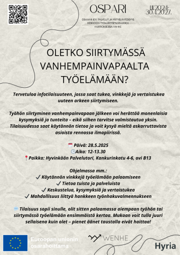 Tapahtuman juliste. Teksti sama kuin tapahtumakuvauksessa. Taustakuvana rypistetty paperi.
