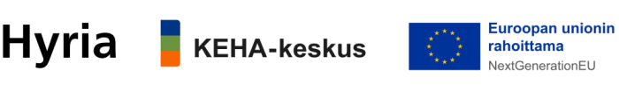 Hyrian, KEHA-keskuksen ja EU:n logot
